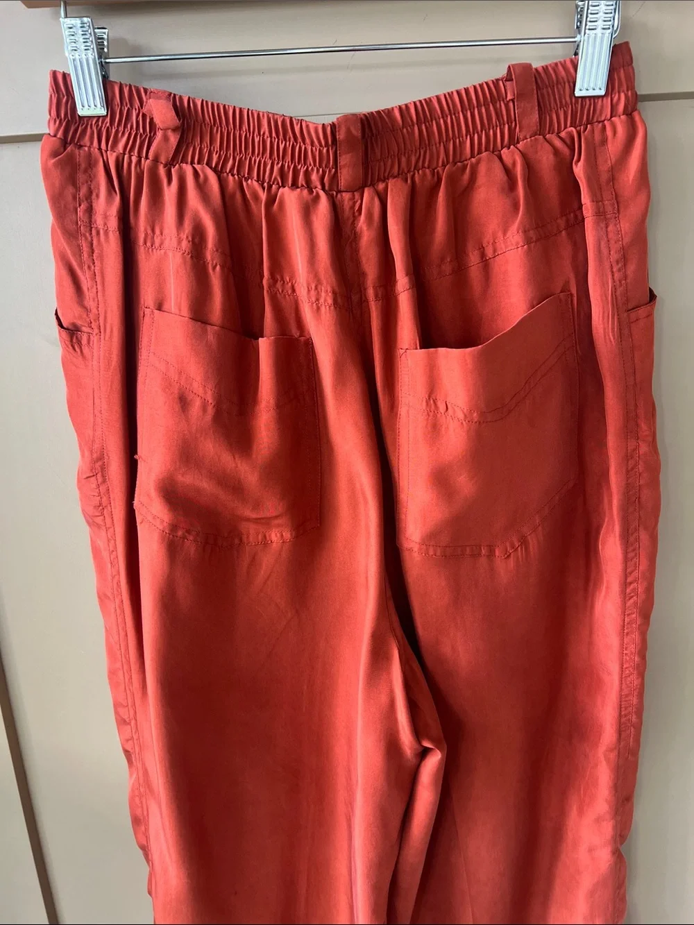 Vintage Like New SK Wear Rust Silk Sz M Pull-on Pants